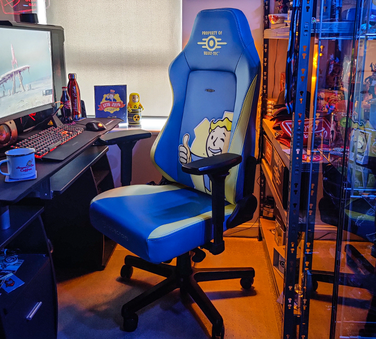 gaming chair vegan PU leather HERO Fallout Vault Tec